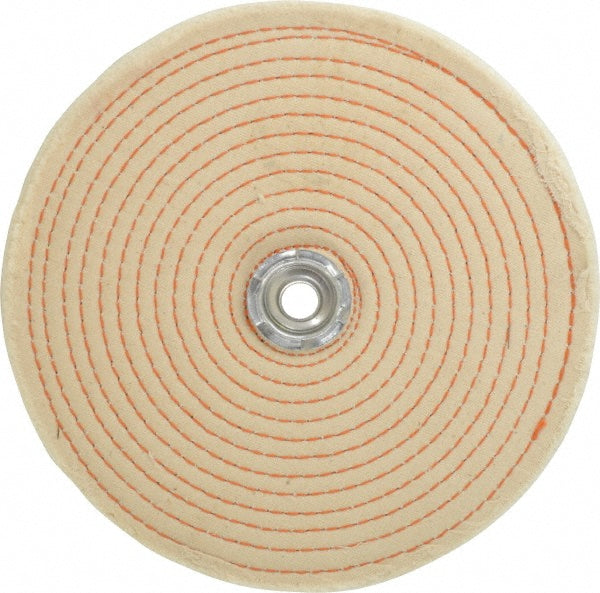Dico 7000248 Unmounted Spiral Sewn Buffing Wheel 8" Dia, 1/2" Thick, 1/2" Arbor Hole Dia