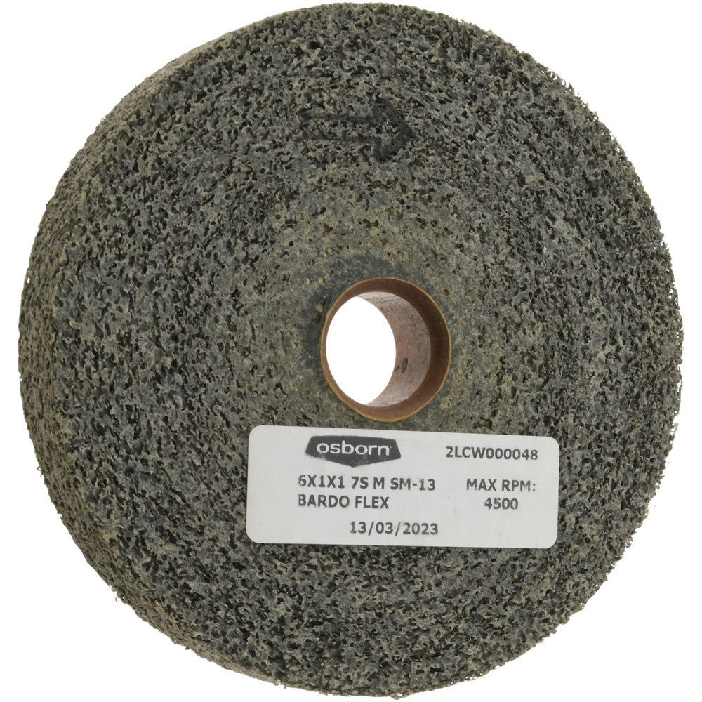 Value Collection 6X1X1 T100 7S M Deburring Wheel 6" Dia, 1" Face Width, 1" Hole, Density 7, Silicon Carbide