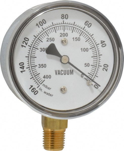 Gast AE134 1/4" NPT Vacuum Gauge