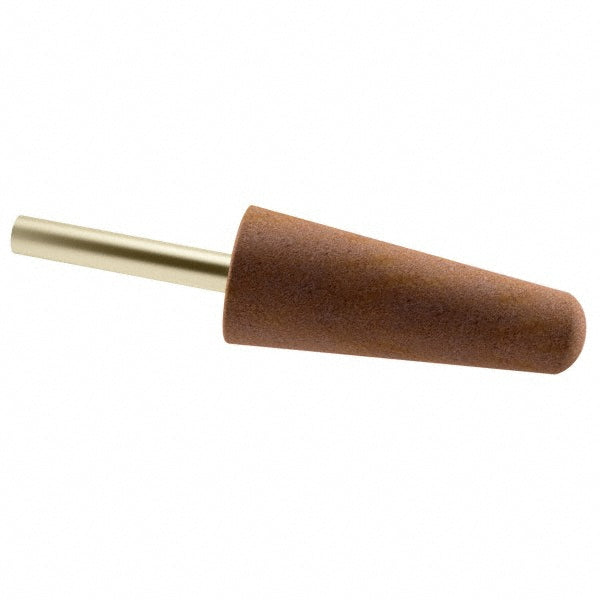 Grier Abrasives A3-B-20286 Mounted Point 2-3/4" Thick, 1/4" Shank Dia, A3, 36 Grit, Very Coarse