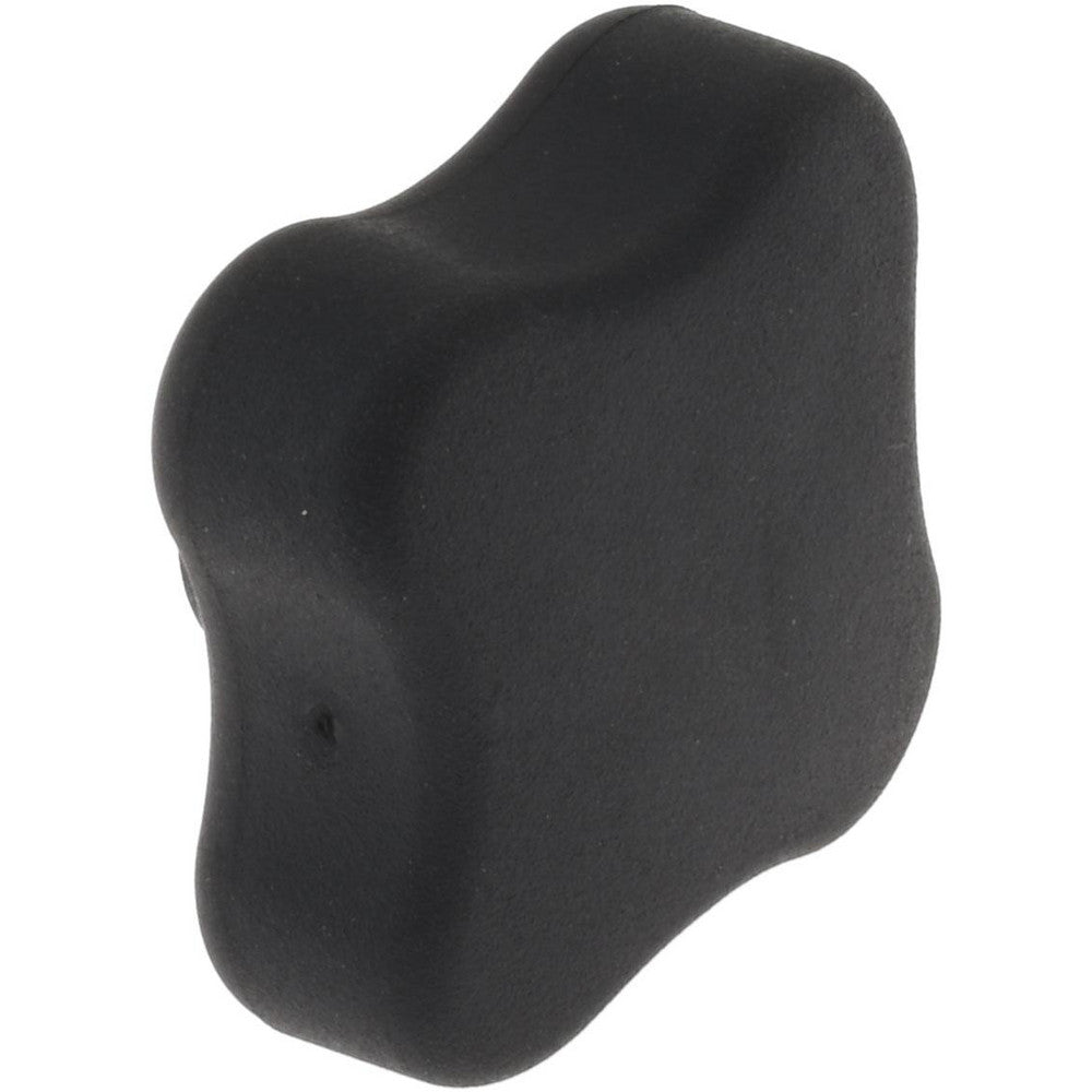 Gibraltar 5A01A205A8Z002G Lobed Knob 1.4" Head Dia, 4 Points, Thermoplastic Elastomer, Black