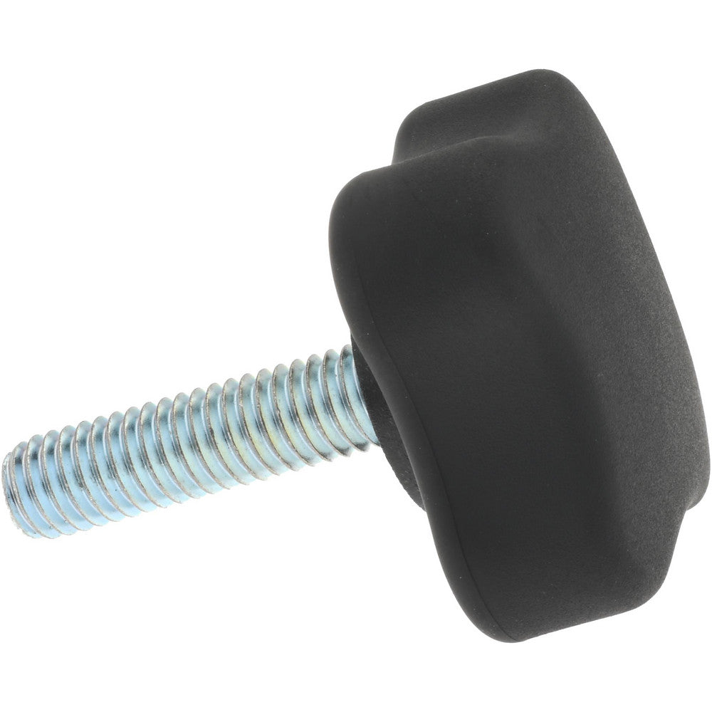 Gibraltar 5A03B943A8Z002G Lobed Knob 1.99" Head Dia, 4 Points, Thermoplastic Elastomer, Black