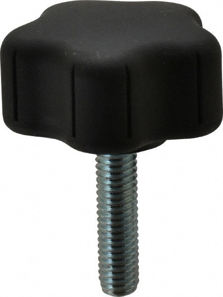 Gibraltar 5B50B943A8Z001G Lobed Knob 1.91" Head Dia, 5 Points, Thermoplastic Elastomer, Black