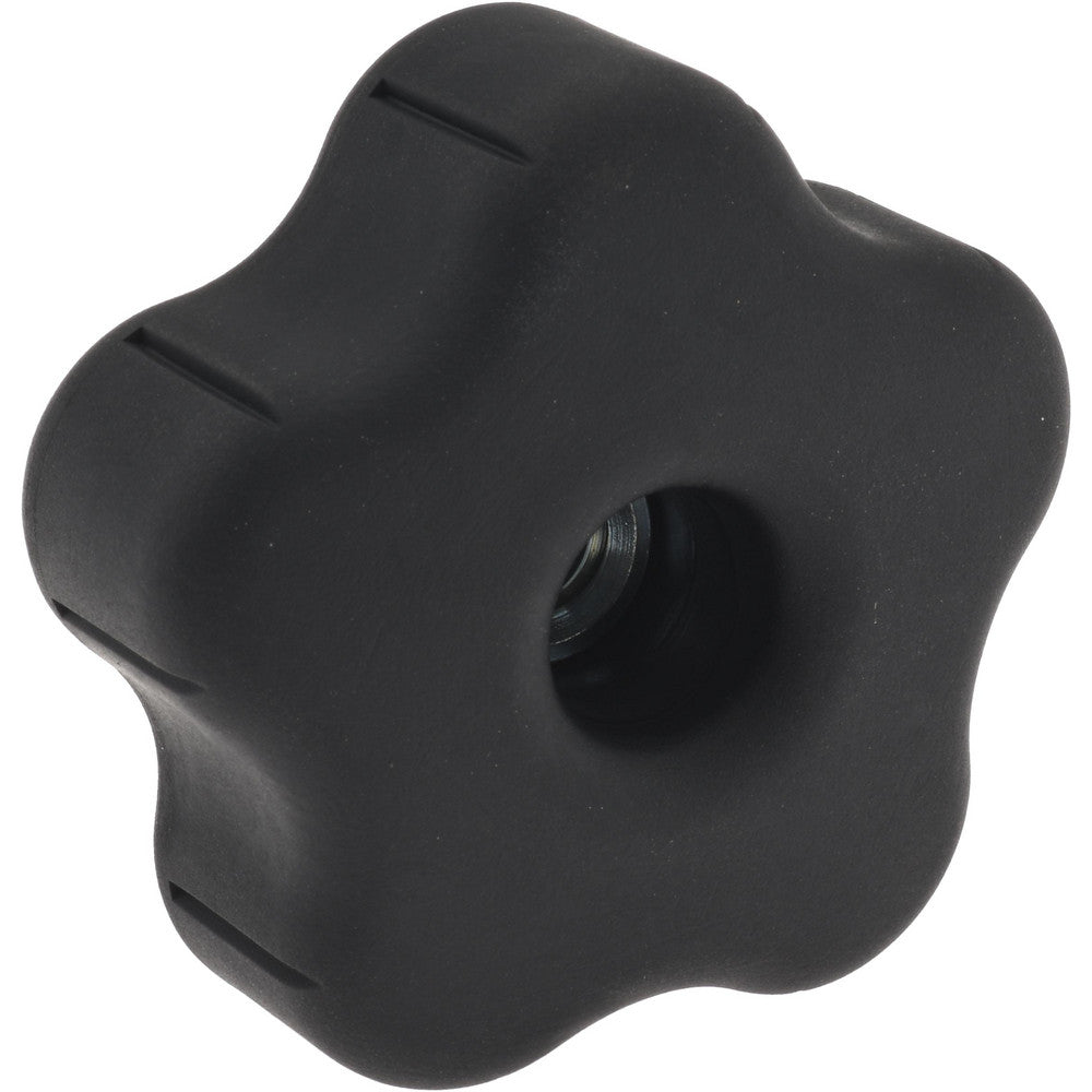 Gibraltar 5B60F207A8Z001G Lobed Knob 2.26" Head Dia, 5 Points, Thermoplastic Elastomer, Black