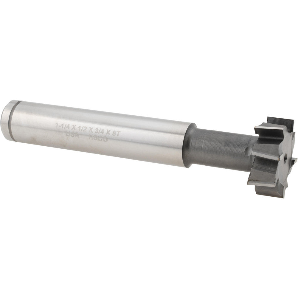 Made in USA Milling Cutters CETS12-12 1-1/4" Diam, 1/2" Wide, Cobalt T-Slot Cutter