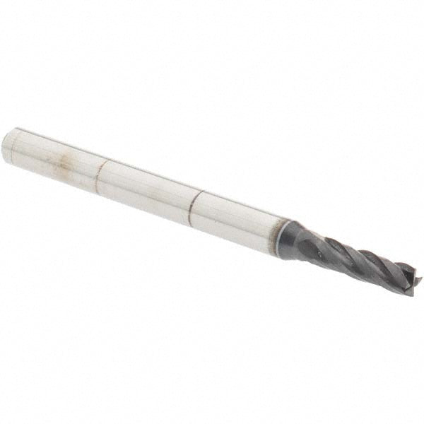 OSG 404-093811 Square End Mill 3/32'' Dia, 5/16'' LOC, 1/8'' Shank Dia, 1-1/2'' OAL, 4 Flutes, Solid Carbide