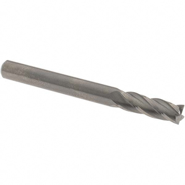 OSG 404-2500 Square End Mill 1/4'' Dia, 3/4'' LOC, 1/4'' Shank Dia, 2-1/2'' OAL, 4 Flutes, Solid Carbide