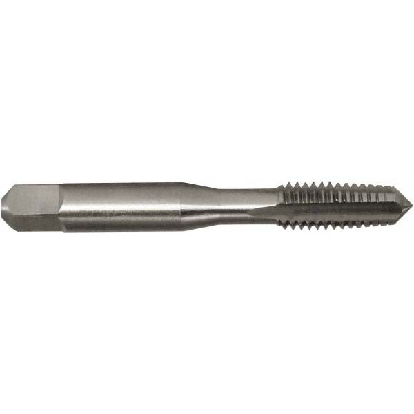 Greenfield Threading 302435 Straight Flute Tap #10-32 UNF, 4 Flute, Taper Chamfer, 2 & 3B Class of Fit, High-Speed Steel, Bright/Uncoated Finish