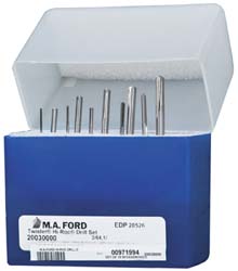 M.A. Ford 20030000 Drill Bit Set Screw Machine Length Drill Bits, 10 Pc, 135 °, Solid Carbide