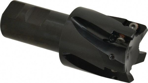 Kennametal 2267621 Indexable Square-Shoulder End Mill M1D200E1805W125L225, 2" Cut Dia, 18.03 mm Max Depth of Cut, 1-1/4" Dia Weldon Flat Shank