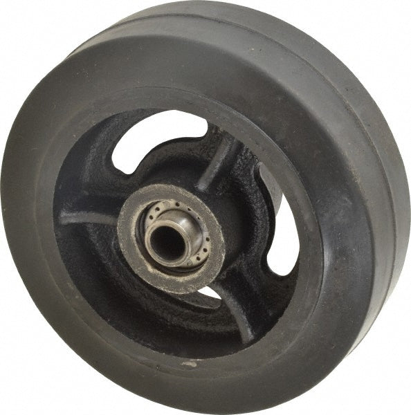 Albion MR0620112 Caster Wheel Solid Rubber, 6" Dia, 2" Wide, 1/2" Axle