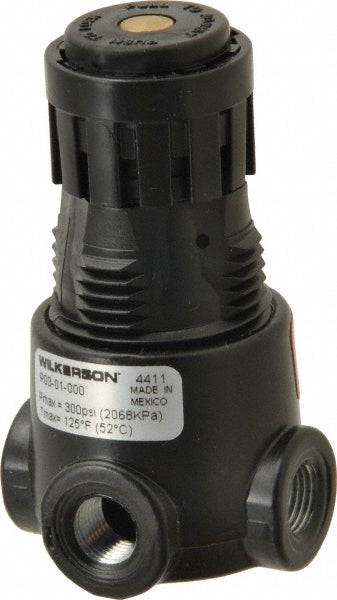 Wilkerson R03-01-000 Compressed Air Regulator 1/8" NPT, 300 Max psi, Miniature
