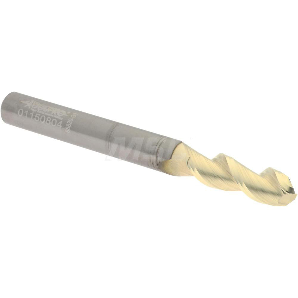 Accupro 313596 Ball End Mill 1/4" Dia, 3/4" LOC, 2 Flute, Solid Carbide