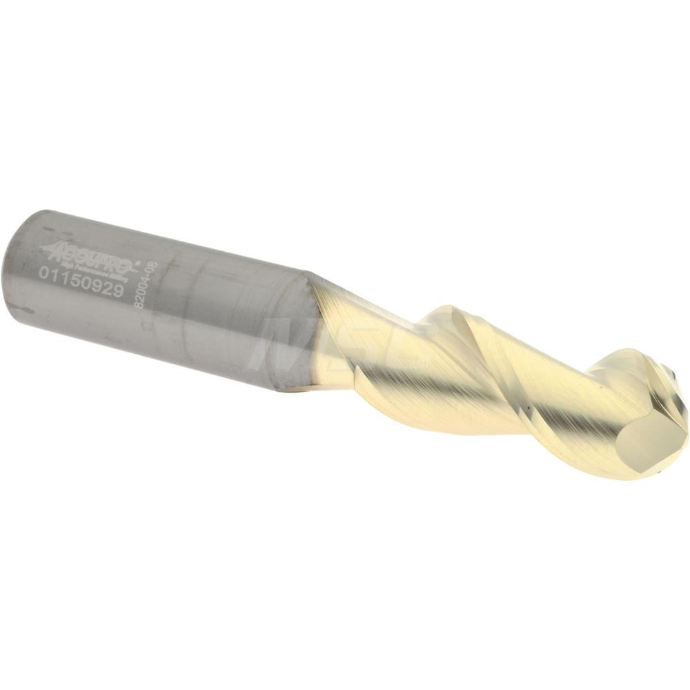 Accupro 313668 Ball End Mill 1/2" Dia, 1-1/4" LOC, 2 Flute, Solid Carbide