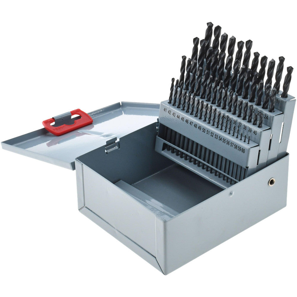 Value Collection 01186600 Drill Bit Set Jobber Length Drill Bits, 60 Pc, 118 °, High Speed Steel