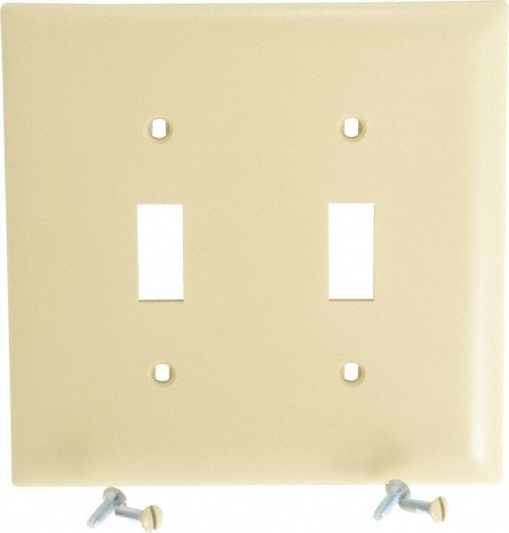 Pass & Seymour TP2I 2 Gang, 4-3/4 Inch Long x 4-11/16 Inch Wide, Standard Switch Plate