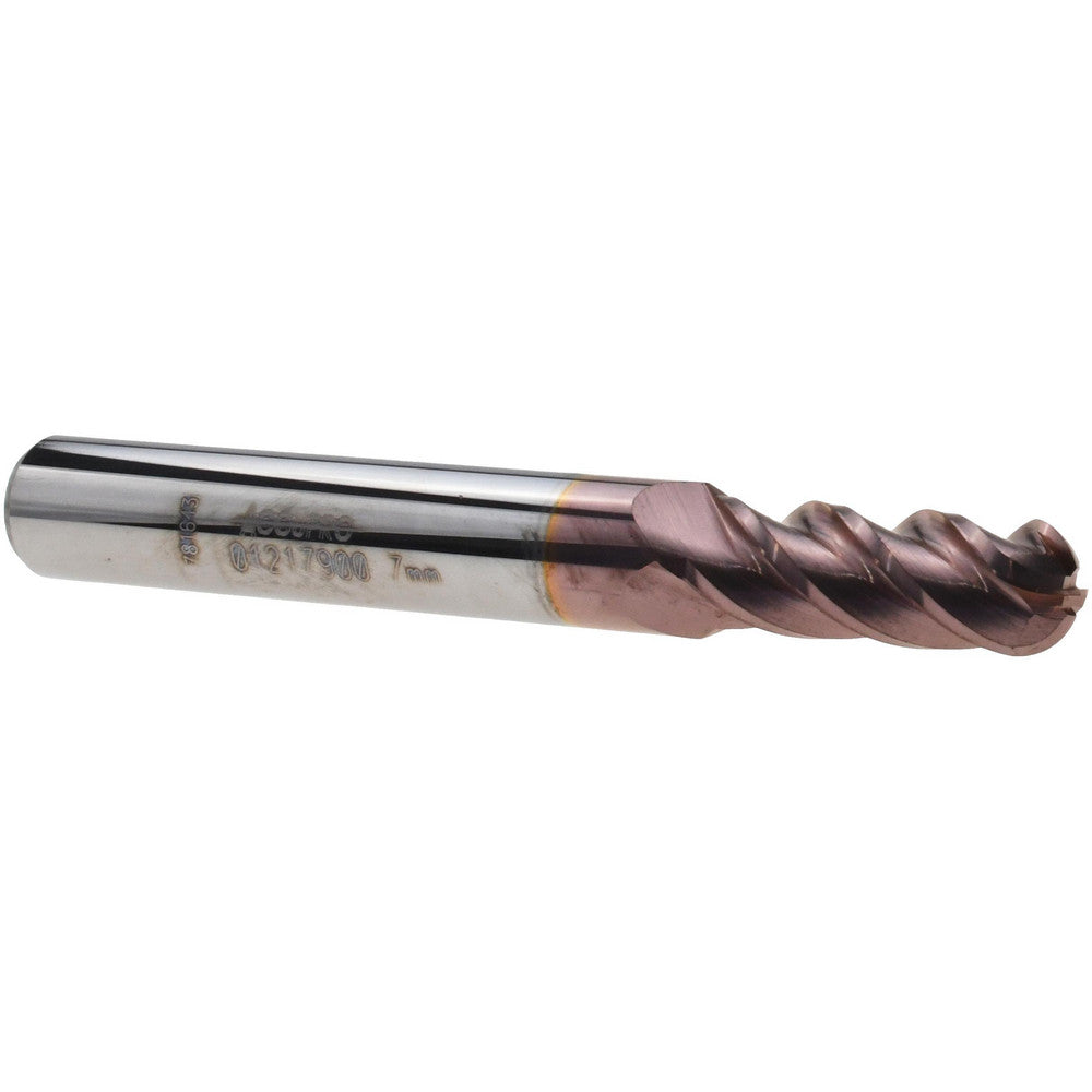 Accupro 01217900 Ball End Mill 0.2756" Dia, 0.748" LOC, 4 Flute, Solid Carbide