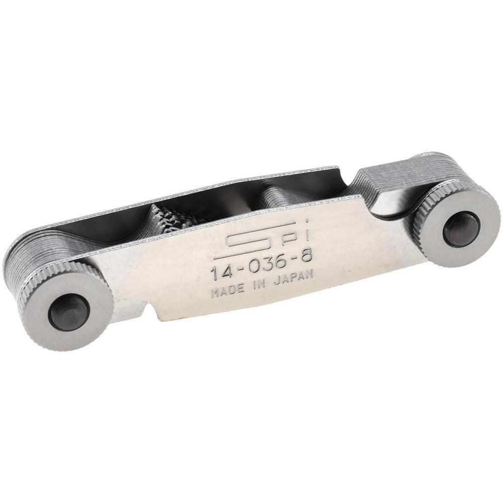 SPI 14-036-8 28 Leaf, 4 to 80 TPI Range, Steel Screw Pitch Gage