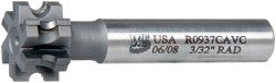 Whitney Tool Co. 30292 3/32" Radius, 7/8" Cut Diam, 3/16" Circle Diam, 1/2" Cut Width, 1/2" Shank, Concave Radius Cutter