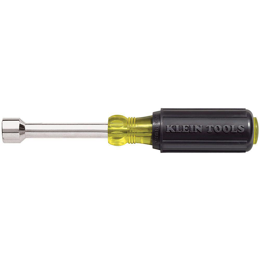 Klein Tools 630-9/16 Nut Driver 9/16" Drive, Hollow Shaft, Cushion Grip Handle, 9-1/2" OAL