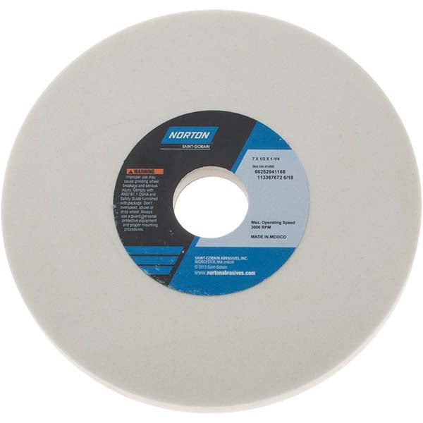 Norton 66252941168 Surface Grinding Wheel 7" Dia, 1/2" Thick, 1-1/4" Hole, 100 Grit, K Hardness