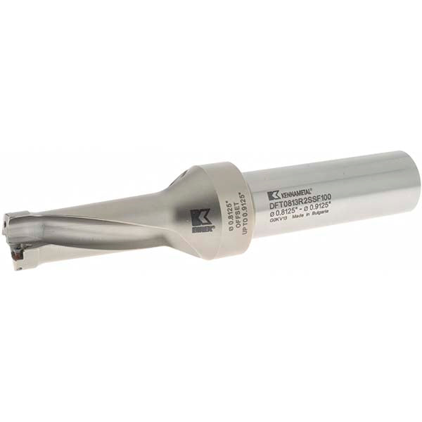 Kennametal 1527698 2-1/32" Max Drill Depth, 2.5xD, 20.6mm Diam, Indexable Insert Drill