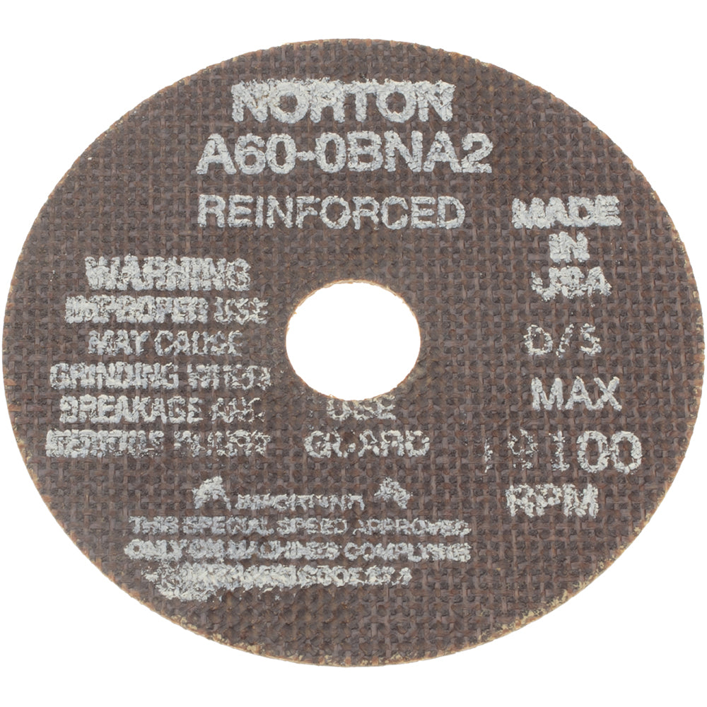 Norton 66243529609 Cutoff Wheel 4" Dia, 0.035" Thick, 3/4" Hole, Aluminum Oxide