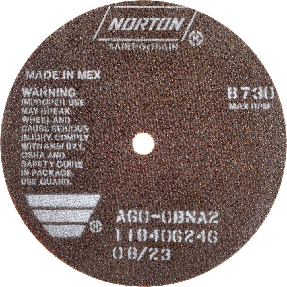 Norton 66252938786 Cutoff Wheel 7" Dia, 0.035" Thick, 1/2" Hole, Aluminum Oxide