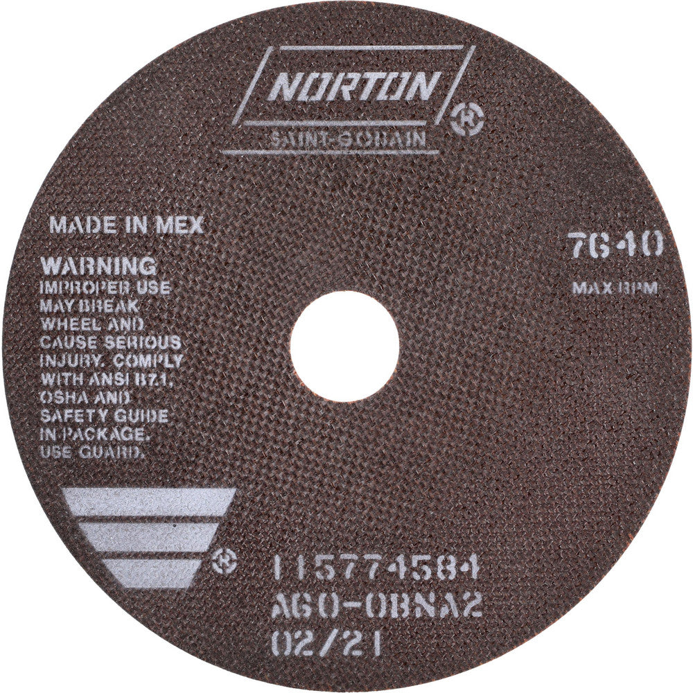 Norton 66253042983 Cutoff Wheel 8" Dia, 0.06" Thick, 1-1/4" Hole, Aluminum Oxide