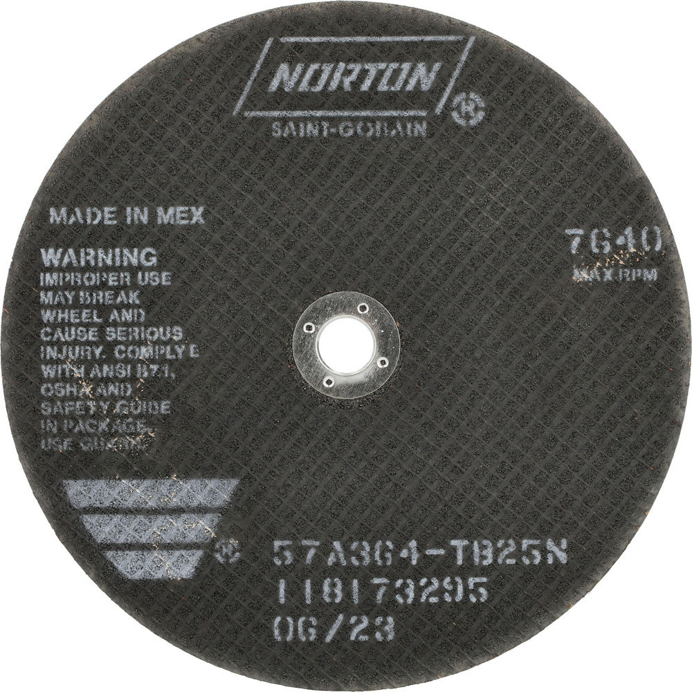 Norton 66253022703 Cut-Off Wheel 8" Dia, 1/16" Thick, 5/8" Hole, Aluminum Oxide