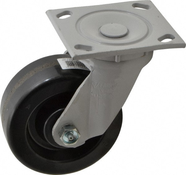 Fairbanks N22-5-MC Swivel Top Plate Caster Phenolic, 5" Wheel Dia, 2" Wheel Width, 1,000 lb Capacity, 6-1/2" OAH