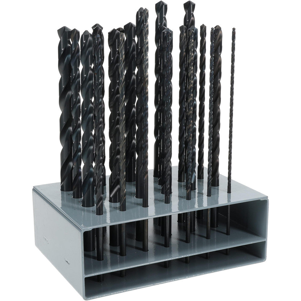 Value Collection 01435007 Drill Bit Set Aircraft Extension Length Drill Bits, 25 Pc, 118 °, High Speed Steel