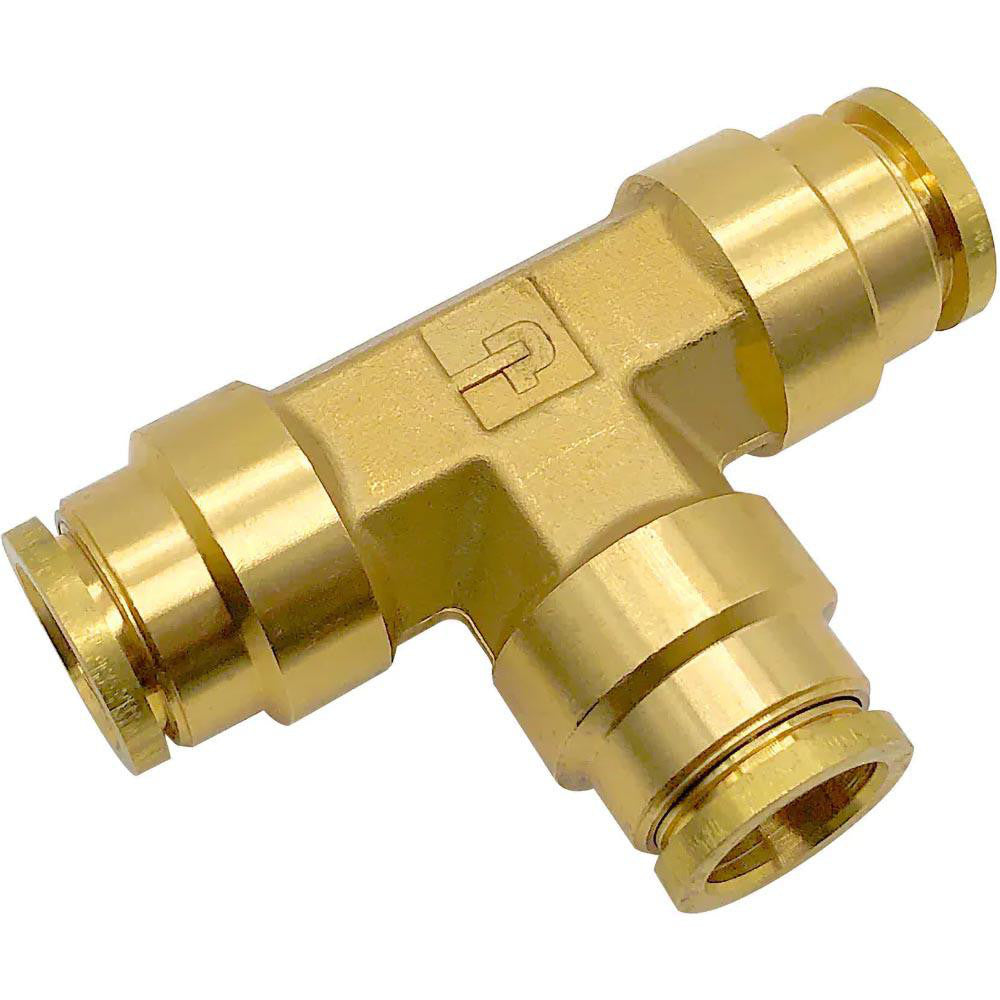 Parker 164PTC-4 Push-To-Connect Tube to Tube Tube Fitting Union Tee, 1/4" OD