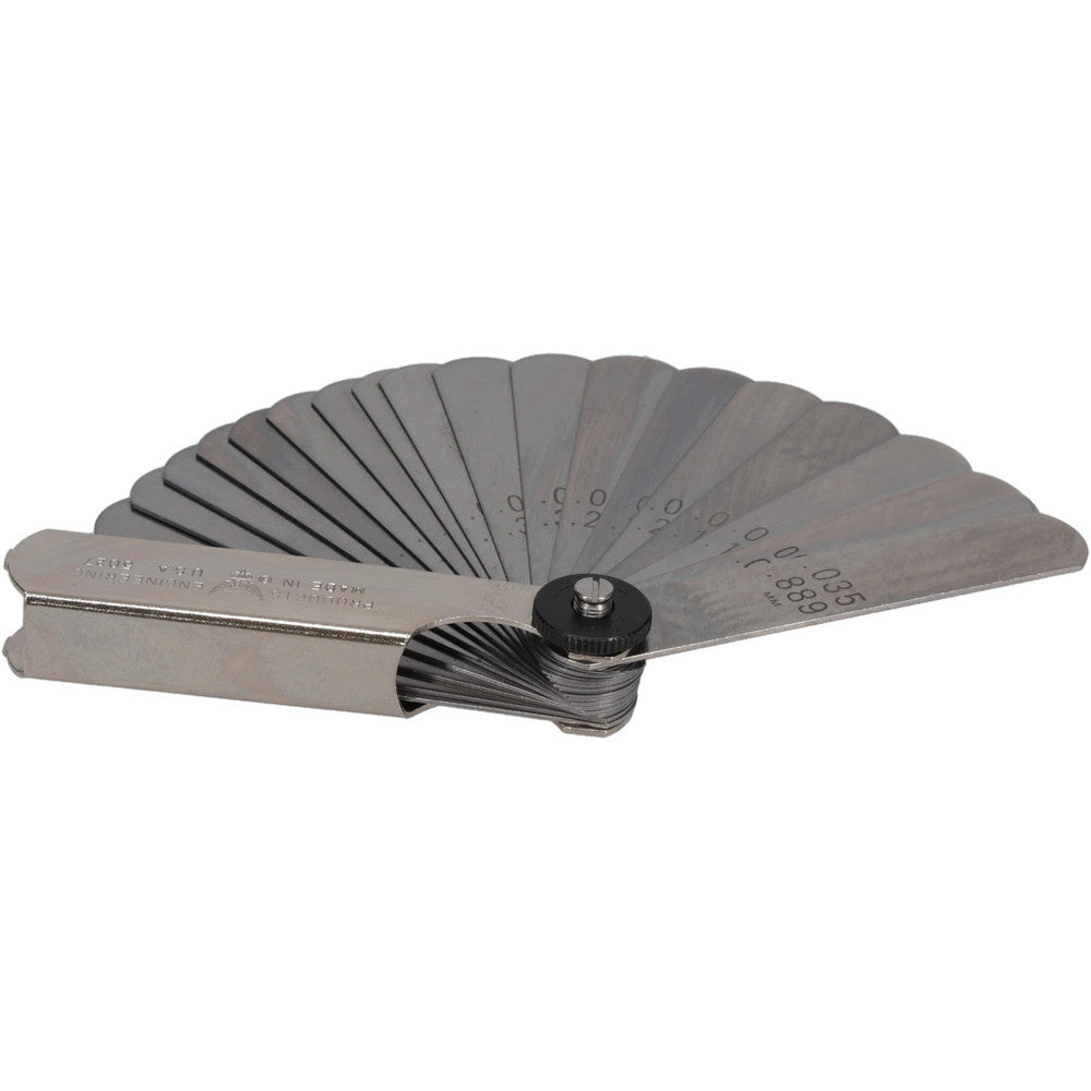 PEC Tools 5027 26 Piece, 0.0015 to 0.035" Thick, Parallel Feeler Gage Set