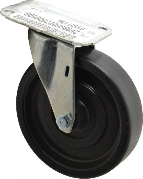 E.R. Wagner 2F9805027000100 Swivel Top Plate Caster Polyolefin, 5" Wheel Dia, 1-1/4" Wheel Width, 280 lb Capacity, 5-5/8" OAH