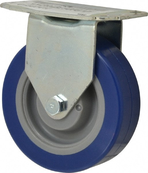E.R. Wagner 1F9304B25000100 Rigid Top Plate Caster Polyurethane, 4" Wheel Dia, 1-1/4" Wheel Width, 275 lb Capacity, 4-11/16" OAH