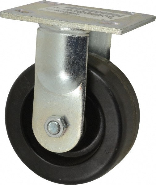 E.R. Wagner 1F8305438000190 Rigid Top Plate Caster Phenolic, 5" Wheel Dia, 2" Wheel Width, 1,000 lb Capacity, 6-1/2" OAH