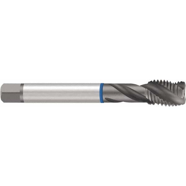Emuge CU503200.5247 Spiral Flute Tap 1-1/8-8 UN, 4 Flutes, Modified Bottoming, 2B Class of Fit, Cobalt, Oxide Coated