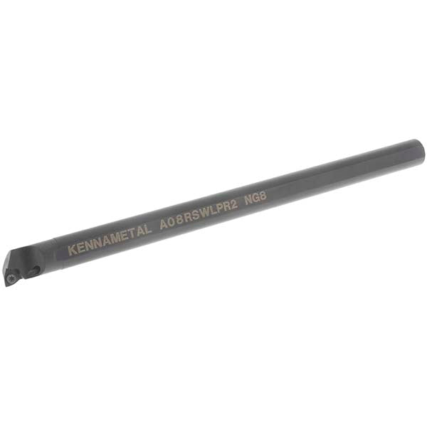 Kennametal 1094711 Indexable Boring Bar A08SWLPR2, 15.24 mm Min Bore Dia, Right Hand Cut, 1/2" Shank Dia, -5 ° Lead Angle, Steel