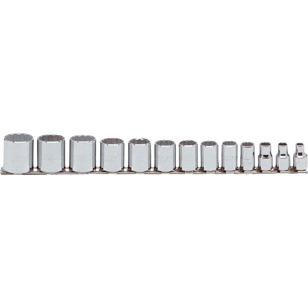 Proto J52124 Standard Socket Set 13 Pc, 3/8" Drive, 1/4 to 1" Socket