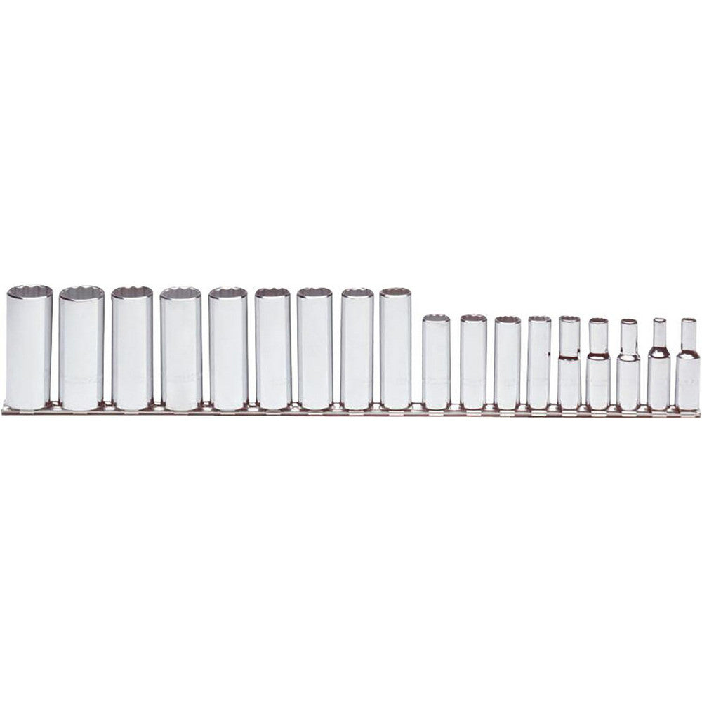 Proto J52207 Deep Socket Set 18 Pc, 3/8" Drive, 6.00 to 23.00" Socket