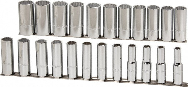Proto J54201 Deep Socket Set 23 Pc, 1/2" Drive, 10.00 to 32.00" Socket