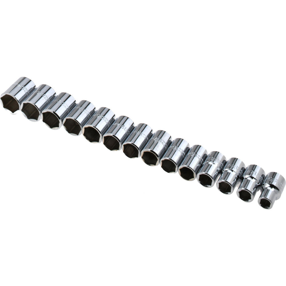 Proto J54205 Standard Socket Set 15 Pc, 1/2" Drive, 10.00 to 24.00" Socket