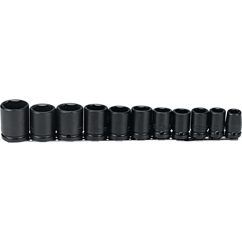 Proto J74102 Impact Standard Socket Set 11 Pc, 1/2" Drive, 1/2 to 1-1/8" Socket