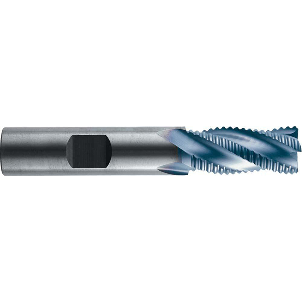 RobbJack STR-404-16-A Square End Mill 1/2'' Dia, 1'' LOC, 1/2'' Shank Dia, 3'' OAL, 4 Flutes, Solid Carbide