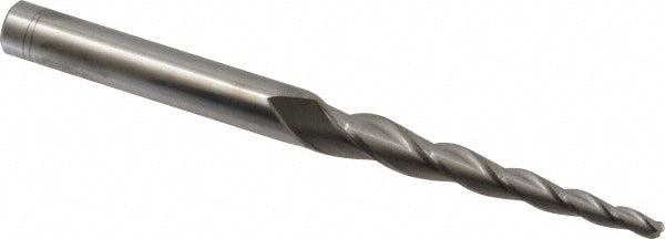 Accupro 01734748 Tapered End Mill 3 deg Angle per Side, 3/16" Small Dia, 3" LOC, 3 Flute, Solid Carbide, Ball End
