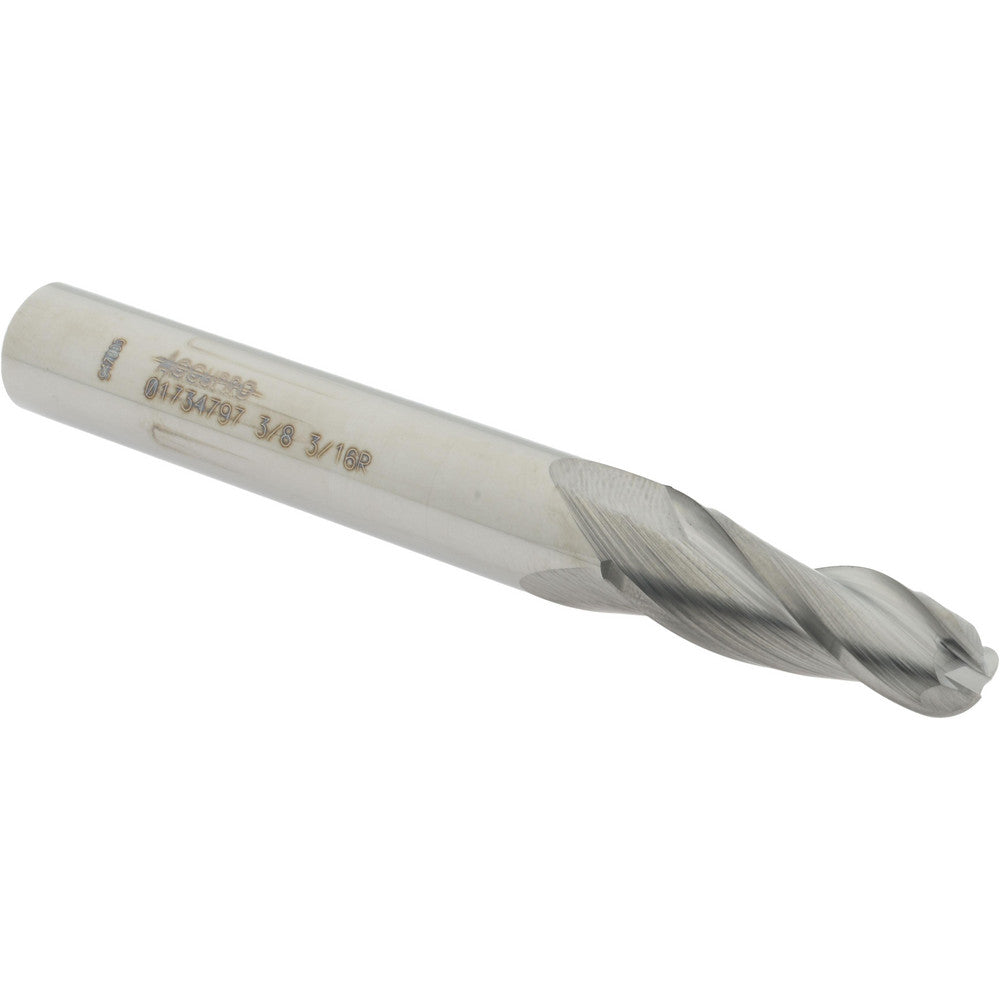 Accupro 01734797 Tapered End Mill 3 deg Angle per Side, 3/8" Small Dia, 1-1/4" LOC, 3 Flute, Solid Carbide, Ball End