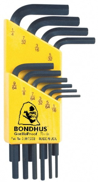 Bondhus 12238 10 Piece L-Key Hex Key Set