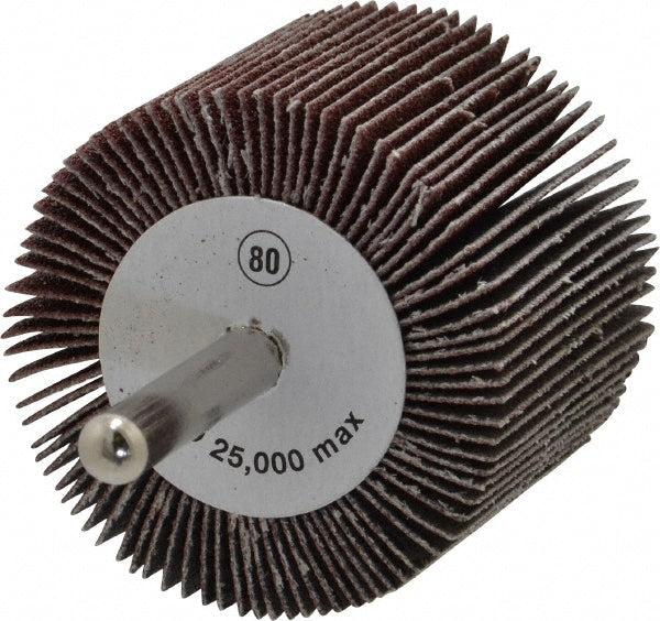 CGW Abrasives 40005 Mounted Flap Wheel 2" Dia, 1-1/2" Face Width, 80 Grit, Aluminum Oxide