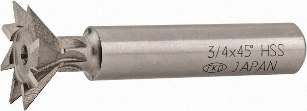 Value Collection DC4506HS Dovetail Cutter 45 °, 3/4" Cut Dia, 5/16" Cut Width, High Speed Steel